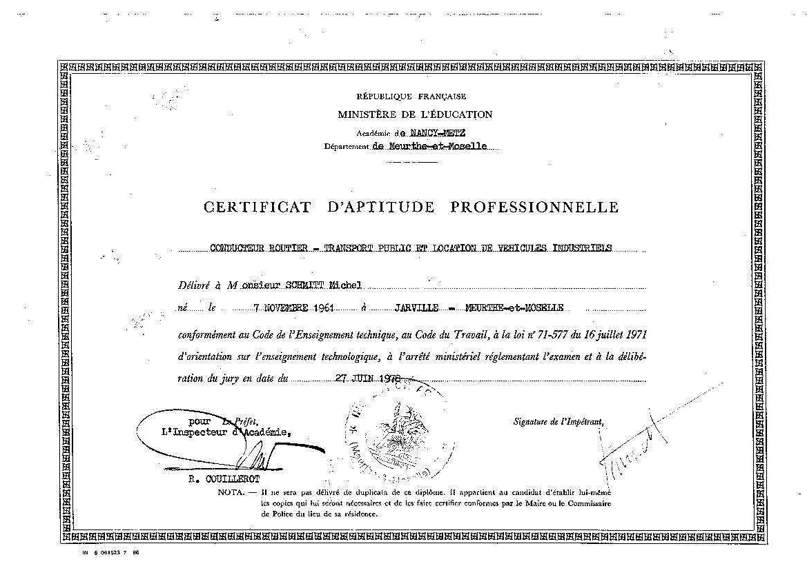 michel schmitt - CAP conducteur routier michel schmitt CAP conducteur routier - Dépanneur-Remorqueur.com